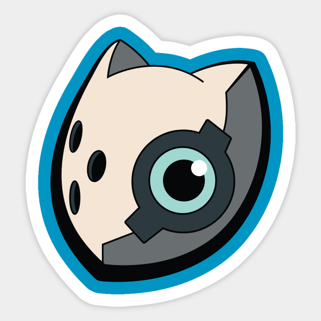 Whisper Wolf Mask Sticker by Wammy12